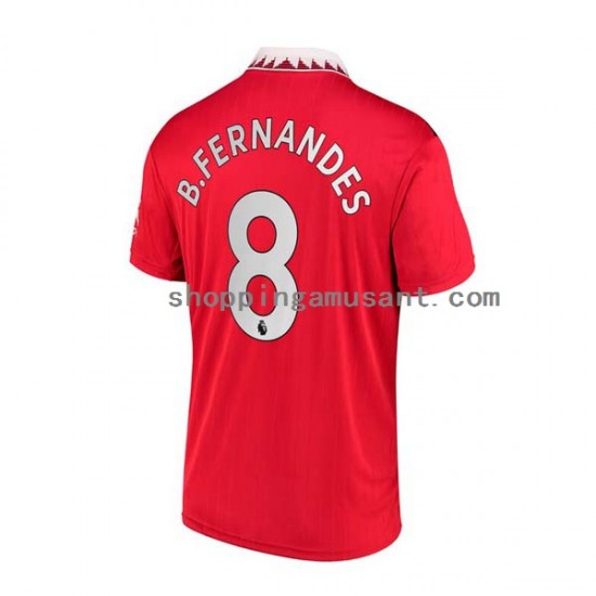 Maillot de Foot Manchester United Bruno Fernandes 8 Homme Domicile 2022-2023 Manche Courte