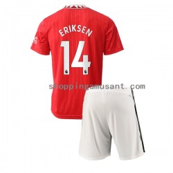 Maillot de Foot Manchester United Christian Eriksen 14 Enfant Domicile 2022-2023 Manche Courte