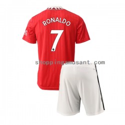 Maillot de Foot Manchester United Cristiano Ronaldo 7 Enfant Domicile 2022-2023 Manche Courte