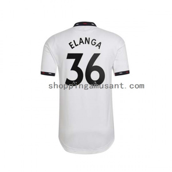 Maillot de Foot Manchester United Elanga 36 Homme Extérieur 2022-2023 Manche Courte