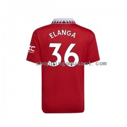 Maillot de Foot Manchester United Elanga 36 Homme Domicile 2022-2023 Manche Courte