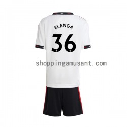Maillot de Foot Manchester United Elanga 36 Enfant Extérieur 2022-2023 Manche Courte