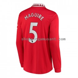 Maillot de Foot Manchester United Harry Maguire 5 Homme Domicile 2022-2023 Manche Longue