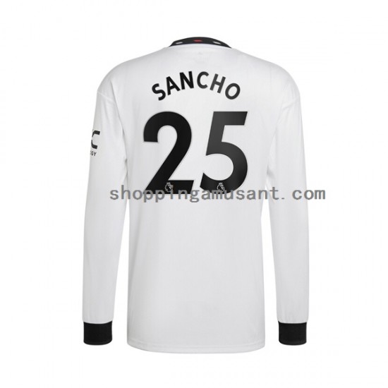 Maillot de Foot Manchester United Jadon Sancho 25 Homme Extérieur 2022-2023 Manche Longue