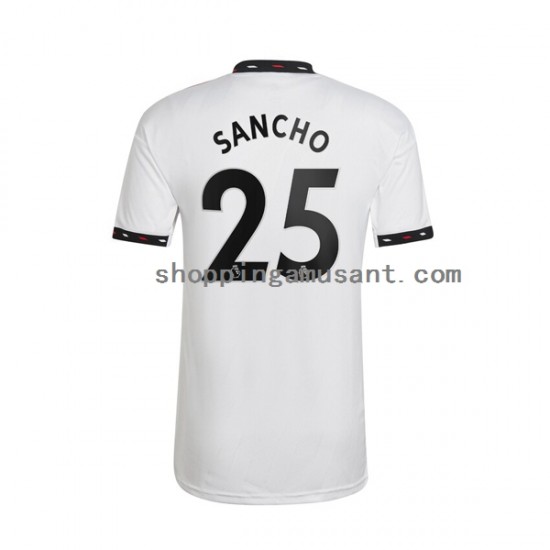 Maillot de Foot Manchester United Jadon Sancho 25 Homme Extérieur 2022-2023 Manche Courte