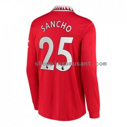 Maillot de Foot Manchester United Jadon Sancho 25 Homme Domicile 2022-2023 Manche Longue