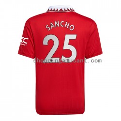 Maillot de Foot Manchester United Jadon Sancho 25 Homme Domicile 2022-2023 Manche Courte