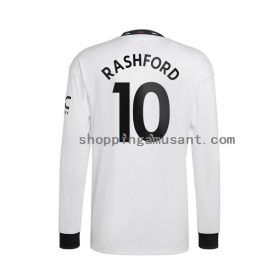 Maillot de Foot Manchester United Rashford 10 Homme Extérieur 2022-2023 Manche Longue