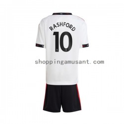 Maillot de Foot Manchester United Rashford 10 Enfant Extérieur 2022-2023 Manche Courte