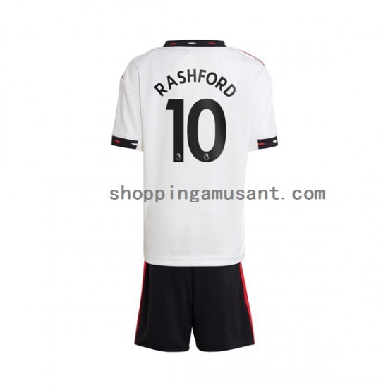 Maillot de Foot Manchester United Rashford 10 Enfant Extérieur 2022-2023 Manche Courte