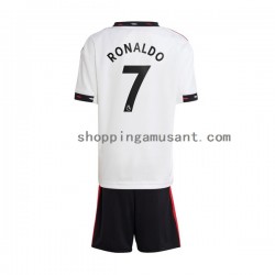 Maillot de Foot Manchester United Ronaldo 7 Enfant Extérieur 2022-2023 Manche Courte