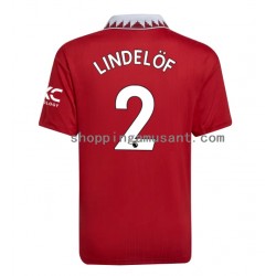 Maillot de Foot Manchester United Victor Lindelof 2 Homme Domicile 2022-2023 Manche Courte