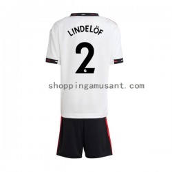 Maillot de Foot Manchester United Victor Lindelof 2 Enfant Extérieur 2022-2023 Manche Courte