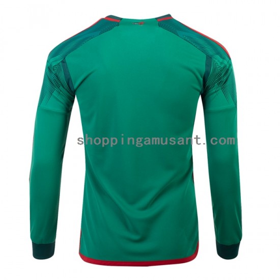 Maillot de Foot Mexique Homme Domicile Coupe du Monde 2022 Manche Longue