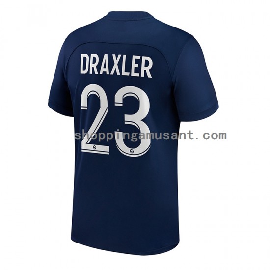 Maillot de Foot Paris Saint-Germain Draxler 23 Homme Domicile 2022-2023 Manche Courte
