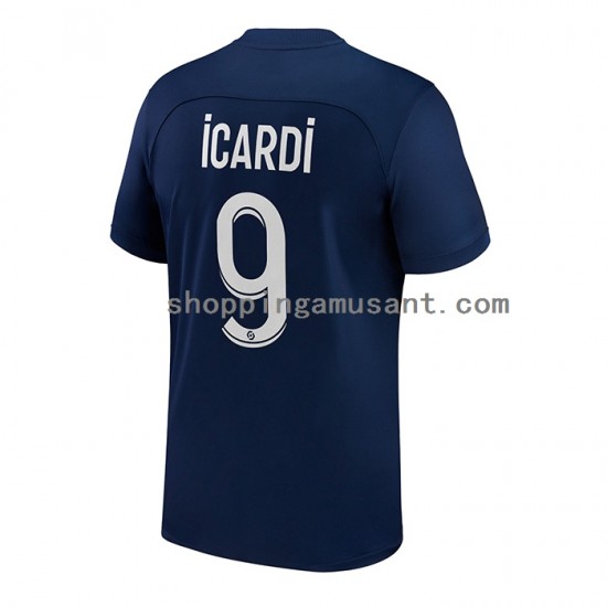 Maillot de Foot Paris Saint-Germain Icardi 9 Homme Domicile 2022-2023 Manche Courte