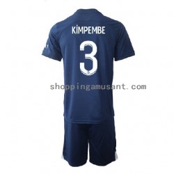 Maillot de Foot Paris Saint-Germain Kimpembe 3 Enfant Domicile 2022-2023 Manche Courte