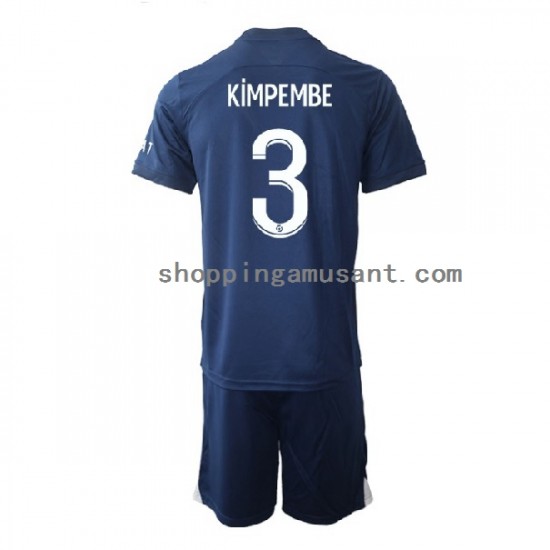 Maillot de Foot Paris Saint-Germain Kimpembe 3 Enfant Domicile 2022-2023 Manche Courte