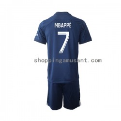 Maillot de Foot Paris Saint-Germain Mbappé 7 Enfant Domicile 2022-2023 Manche Courte