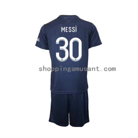 Maillot de Foot Paris Saint-Germain Messi 30 Enfant Domicile 2022-2023 Manche Courte