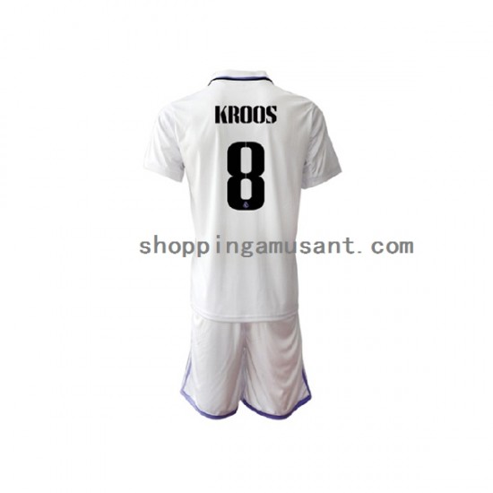 Maillot de Foot Real Madrid Toni Kroos 8 Enfant Domicile 2022-2023 Manche Courte