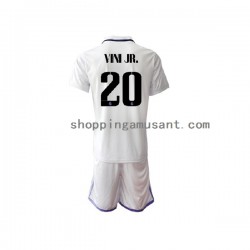 Maillot de Foot Real Madrid Vinicius Junior 20 Enfant Domicile 2022-2023 Manche Courte