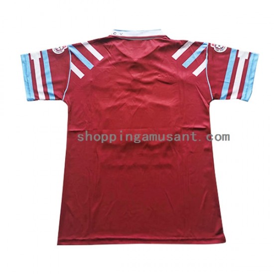 Maillot de Foot West Ham United Rétro Homme Domicile 1991-1992 Manche Courte
