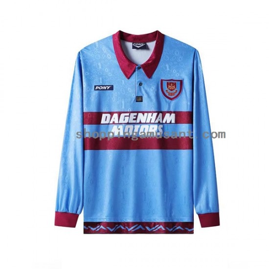 Maillot de Foot West Ham United Rétro Homme Domicile 1995-1996 Manche Longue