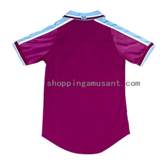 Maillot de Foot West Ham United Rétro Homme Domicile 1999-2001 Manche Courte
