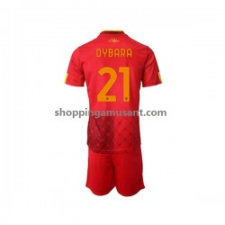 Maillot de Foot AS Rome Paulo Dybala 21 Enfant Domicile 2022-2023 Manche Courte