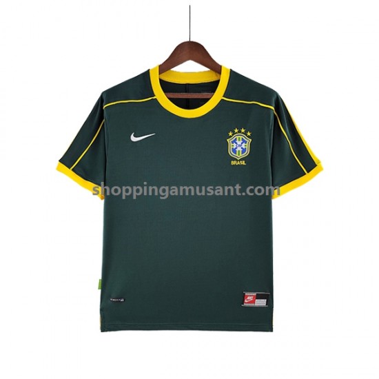 Maillot de Foot Brésil Gardien Rétro Homme Extérieur 1998 Manche Courte