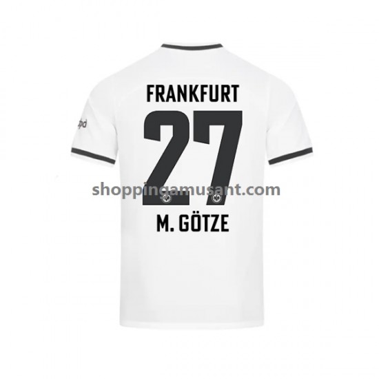 Maillot de Foot Eintracht Frankfurt Mario Gotze Homme Domicile 2022-2023 Manche Courte