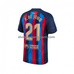 Maillot de Foot FC Barcelone Frenkie de Jong 21 Homme Domicile 2022-2023 Manche Courte