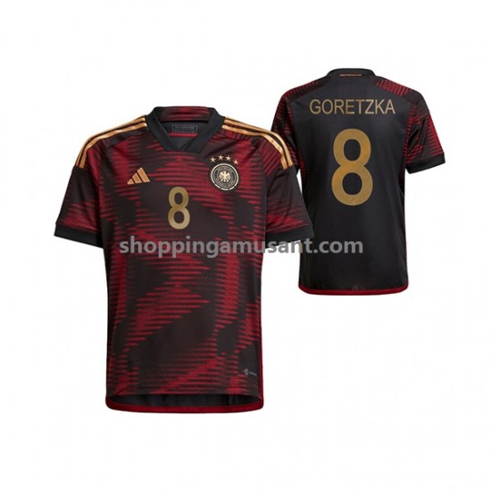 Maillot de Foot Allemagne Leon Goretzka 8 Homme Extérieur Coupe du Monde 2022 Manche Courte