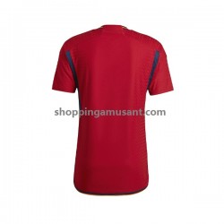 Maillot de Foot Espagne Homme Domicile Coupe du Monde 2022 Manche Courte