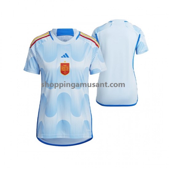 Maillot de Foot Espagne Féminine Extérieur Coupe du Monde 2022 Manche Courte