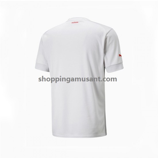 Maillot de Foot Suisse Homme Extérieur Coupe du Monde 2022 Manche Courte
