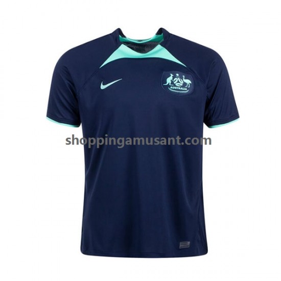Maillot de Foot Australie Homme Extérieur Coupe du Monde 2022 Manche Courte