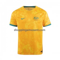 Maillot de Foot Australie Homme Domicile Coupe du Monde 2022 Manche Courte