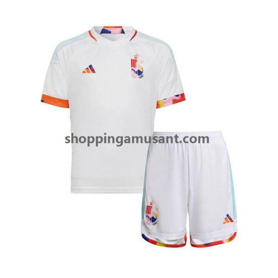 Maillot de Foot Belgique Enfant Extérieur Coupe du Monde 2022 Manche Courte
