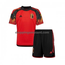 Maillot de Foot Belgique Enfant Domicile Coupe du Monde 2022 Manche Courte