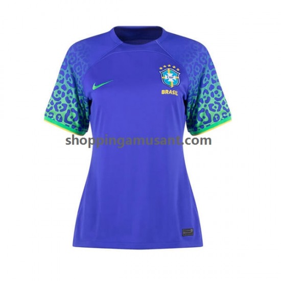 Maillot de Foot Brésil Féminine Extérieur Coupe du Monde 2022 Manche Courte
