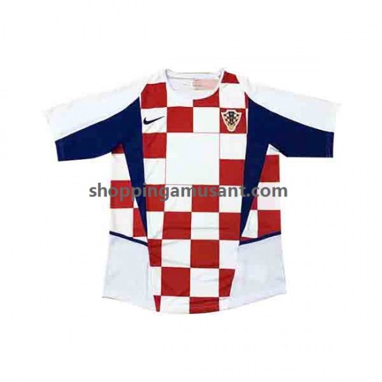 Maillot de Foot Croatie Homme Domicile 2002 Manche Courte
