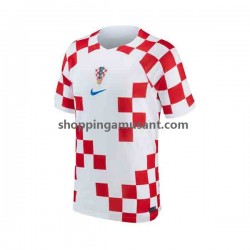 Maillot de Foot Croatie Homme Domicile Coupe du Monde 2022 Manche Courte