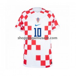 Maillot de Foot Croatie Modrić 10 Homme Domicile Coupe du Monde 2022 Manche Courte