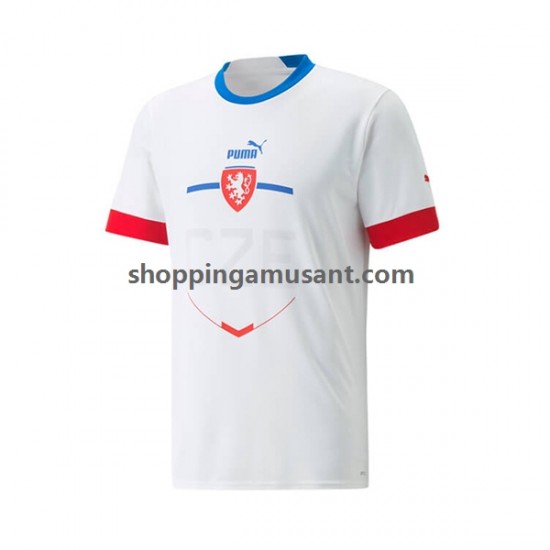 Maillot de Foot Tchéquie Homme Extérieur 2022 Manche Courte