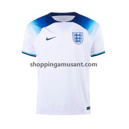 Maillot de Foot Angleterre Homme Domicile Coupe du Monde 2022 Manche Courte