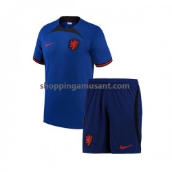 Maillot de Foot Pays-Bas Enfant Extérieur Coupe du Monde 2022 Manche Courte