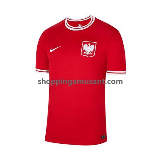 Maillot de Foot Pologne Homme Extérieur Coupe du Monde 2022 Manche Courte