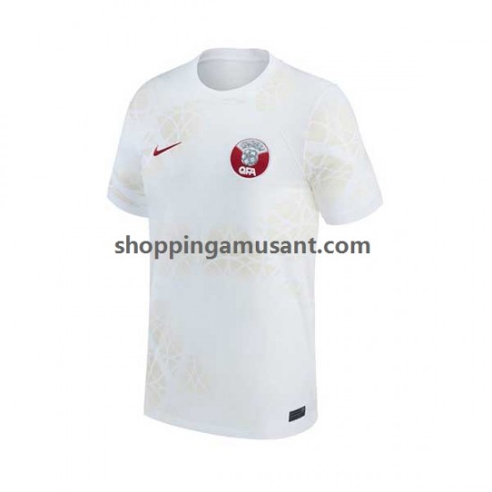 Maillot de Foot Qatar Homme Extérieur Coupe du Monde 2022 Manche Courte